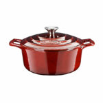 33cm Dia Enameled Cast Iron Oval Casserole. Capacity: 6.37-Quart (QT) - Matte Black Enamel Interior, Pale Blue Porcelain Enamel Exterior - Image 2