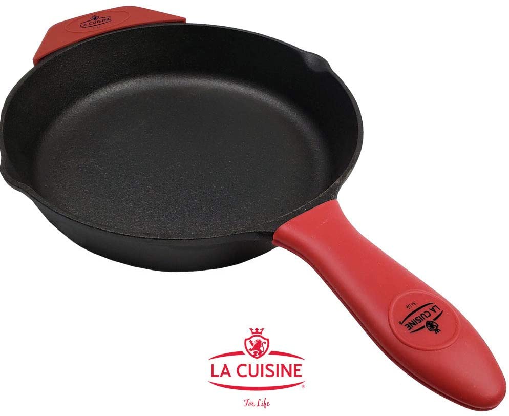 Silicone Pot Handle Holder and Assist Handle Holder (2 Pack ) –  Heat-Insulting for Cast Iron Skillet Pans Griddle Over 10.5 Inches. 1pc  Handle Holder and 1 pc Assist Handle Holder – La Cuisine